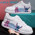 thumbnail image 3 of Stitch-Zapatillas de deporte para hombre y mujer, zapatos informales con plataforma para kateboarding, zapatos planos con grafiti 3D, a la moda, 3 of 5