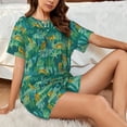 thumbnail image 4 of Goofa Jungle Leopard for Womens Cotton 2 Piece Pajamas Set Classic Short Sleeve Pjs Set Soft Button Down Sleepwear Loungewear-4X-Large, 4 of 7