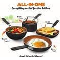 thumbnail image 4 of Gotham Steel Mini StackMaster 5-Piece Nonstick Cookware Set – Space-Saving, Dishwasher Safe, 4 of 5