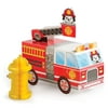 Flaming Fire Truck 4" x 8" x 9.6":Truck,3" x 4.9":Hydrant, Standup Centerpiece