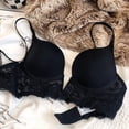 thumbnail image 4 of Ropa interior de encaje sexy para mujer, sujetador push up fino y hermoso con espalda pequeña y pecho grande, sujetador con aro de acero suave pequeño, 4 of 5