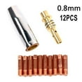 thumbnail image 2 of 12 Pcs Mb15 Mig Welding Nozzle Shroud Contact Tips 0.8/1 Mm M6 Tip Holder Kit 0.8Mm, 2 of 8