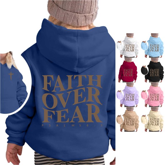 RMGVDSD Girls Hoodies & Sweatshirts Fall Winter Clothes Casual Letter Print Pullover Hooded Sweatshirt Tops for Kids School Daily Wear 9-10 Years