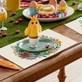 thumbnail image 5 of Easter Placemats, Bunny Rabbits Flower Eggs Easter Placemats, Seasonal Spring Table Mats for Dining Table Kitchen Decorations, Bunny Rabbit Table Mats, Spring Farmhouse Rustic Eggs Table Decor, 5 of 9