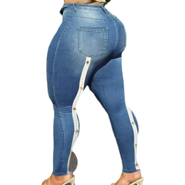 Sexy Dance Women Plus Size Look Print Leggings Heart Printed Denim Jeggings  Oversized Fake Jeans Skinny Bottoms Elastic Waisted Pencil Pants Blue 4XL 