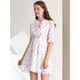 thumbnail image 2 of Allegra K Vestidos Florales Para Mujer Gasa Con Lazo En El Cuello, Pu?o Con Volantes, Cintura Elástica, Vestido Informal blanco L, 2 of 6