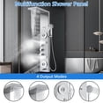 thumbnail image 2 of TROPOW 6 In 1 Shower Panel Tower System, Towallmark LED Rainfall Shower Panel Tower Stainless Steel Shower System, 4 Output Modes with Handheld Shower Head, Wall-Mounted, Silver, 2 of 7
