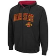 thumbnail image 2 of Men's Colosseum Black Iowa State Cyclones Arch & Logo 3.0 Full-Zip Hoodie, 2 of 3