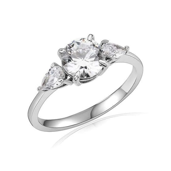 Jewelerix 925 Silver Moissanite Diamond Round Cut Ring 1.30CT Engagement Halo Ring Wedding Promise Rings for Her