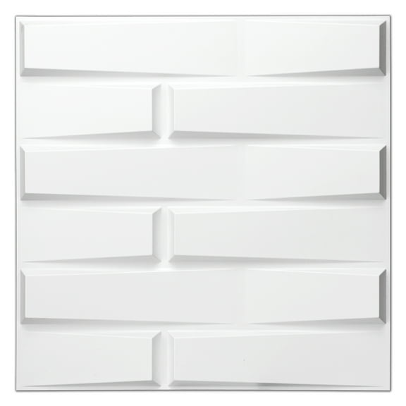 Art3d Decorative 3D PVC Wall Panel for Interior Décor, 12-Pack 19.7 x 19.7 in. White
