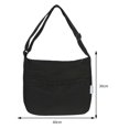 thumbnail image 3 of Bolso bandolera para mujer Bolso de hombro de moda de gran capacidad Bolso de diseñador (Negro), 3 of 8