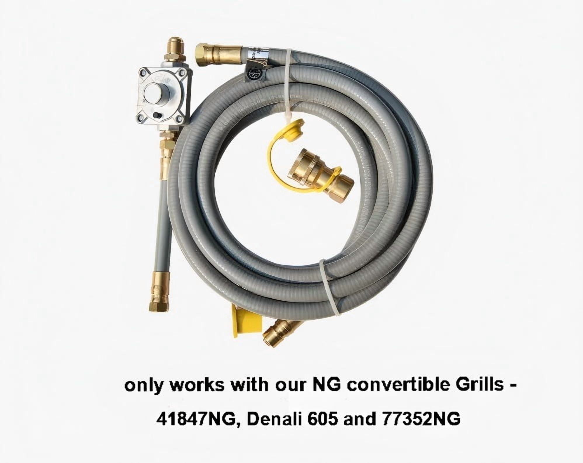 Monument Grills 4-Burner Natural Gas Grill in Stainless with Clear View Lid, LED Controls, Conversion Kit, and Side Burner