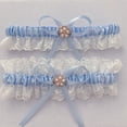 thumbnail image 1 of Ohufall White Garters For Bride 2 Pieces, Wedding Garter For Bride Elasticity Lace Garter, Wedding Garter Set For Bride, 1 of 2