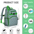 thumbnail image 3 of Minimalist Dinosaur Artistic Backpack with Baby Dino Pattern and Retro Hand-Drawn Watercolor Design, 3 of 6