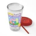 thumbnail image 5 of CafePress - Peppa Pig: My New Family - 16 Ounce Classic Clear Insulated Double Wall Tumbler Cup with Lid Straw , Reusable, 5 of 5
