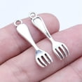 thumbnail image 2 of K-KED 176 Pcs Tibetan Silver Fork Charms Pendant 30X8MM DIY Delicate Jewelry Making C15961, 2 of 3