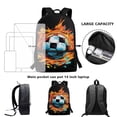 thumbnail image 6 of KUIFORTI Kids Soccer Backpack For School Boys Watercolor 17 Inch Kids Bookbag for High School Girls Comfortable Shoulder Bag with Adjustable Straps Big Capacity Schoolbag, 6 of 6
