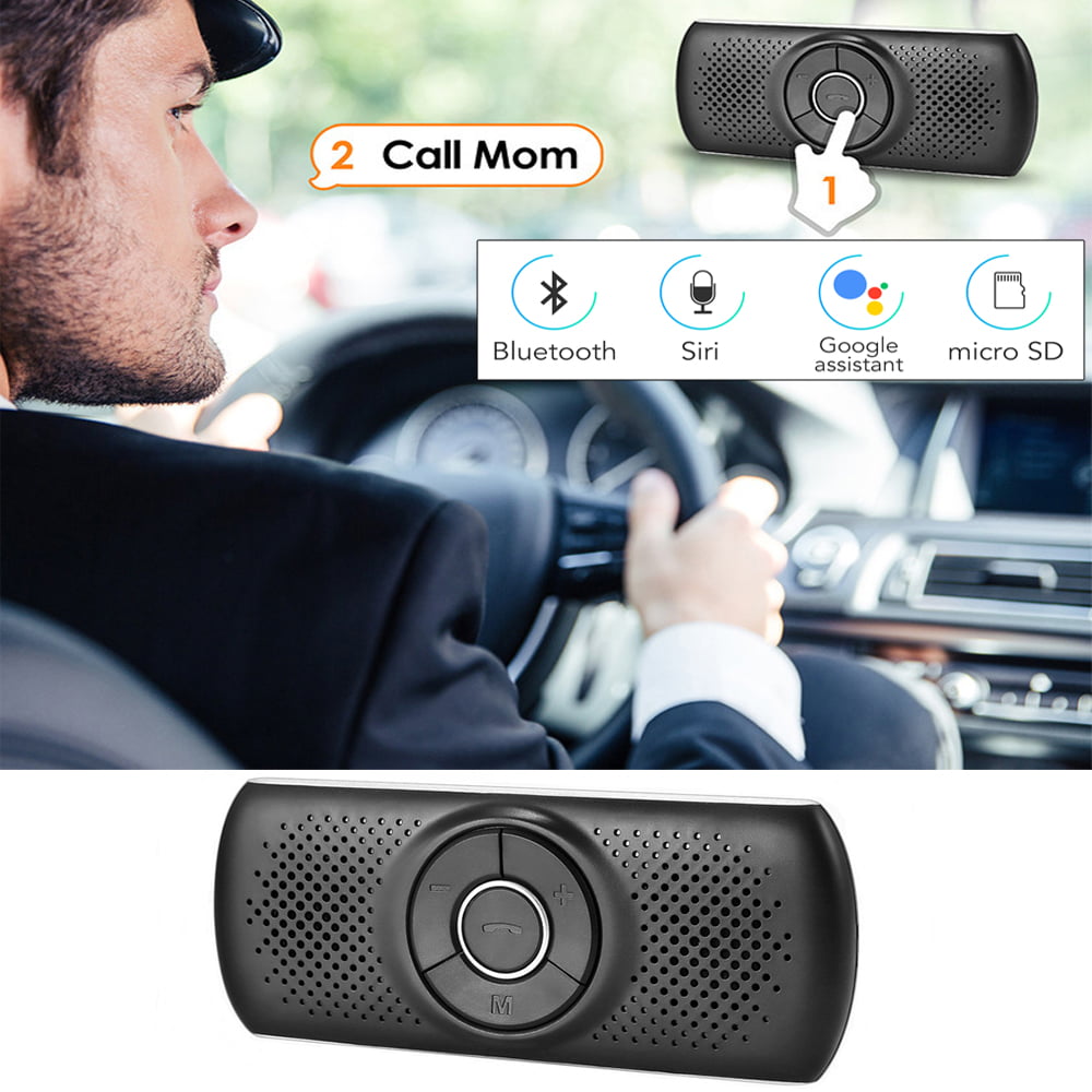 Wireless Bluetooth Hands Free Car Speakerphone Speaker kit Sun Visor Clip 