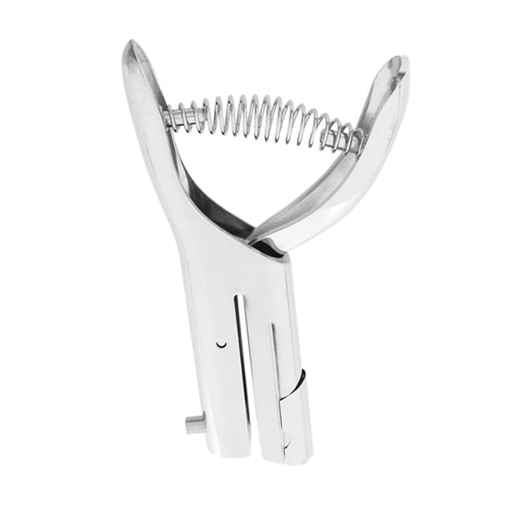 RENACLIPY Single Hole Badge Punch Tool Zinc Alloy Office Paper Puncher 1 Piece for ID Cards and Badges