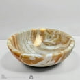 thumbnail image 3 of Orange Onyx Vessel Sink – Handcrafted Round Bathroom Basin, 14.76 Inch Polished Natural Stone Sink with Unique Veining, Durable Marble Vanity Sink for Luxury and Modern Bathrooms, 3 of 4