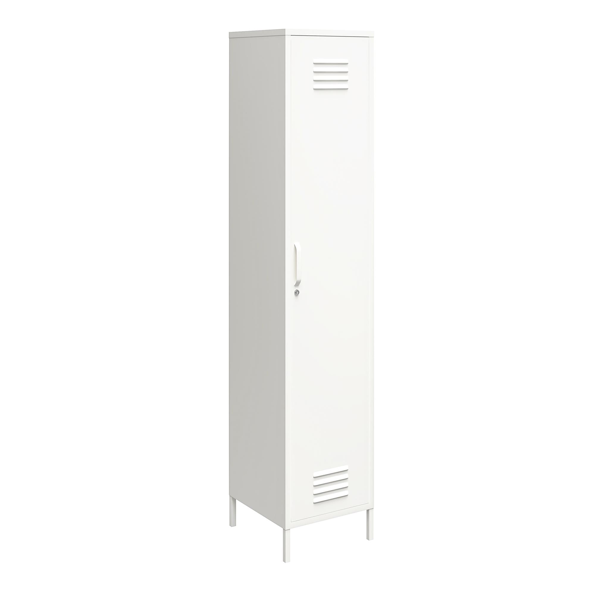 Pijnstiller Autonomie nevel Shadwick 1 Door Tall Single Metal Locker Style Storage Cabinet, White -  Walmart.com