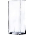 thumbnail image 1 of WGV Rectangle Block Vase, Length 6", Width 4", Height 10", Clear Floral Bouquet Glass Container, Fish Tank, Planter Terrarium for Wedding Party Event, Home Office Decor, 1 Piece, 1 of 7
