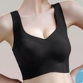 thumbnail image 4 of Tsesme Plus Size Seamless Bras for Women, V Neck Wireless Pus up Bra, Wide Cross Back Full Coverage Comfy Lingerie 3XL, 4 of 5