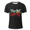 thumbnail image 5 of T Shirts for Men Clearance Short Sleeve Round-Neck Printing Casual Shirts Black XXXXL, 5 of 5