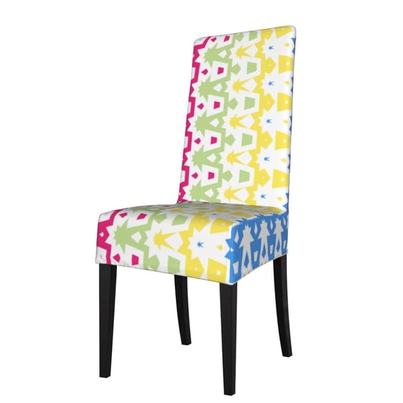 ZICANCN Abstract Geometric Design Chair Protectors Seat Covers , Dining Chair Slipcovers for Dining Room Hotel Kitchen Line Texture