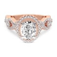thumbnail image 3 of IGI Certified 4 Carat Oval Shape Lab Grown Diamond Engagement Ring | 14K Rose Gold | Prestigia Criss Cross Halo Diamond Ring | FG-VS1-VS2 Quality Friendly Diamonds, 3 of 6