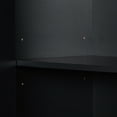 thumbnail image 4 of Lennox Modern 30" Tall Bathroom Storage Cabinet with Adjustable Shelves, Laundry Baskets, Black, 4 of 13