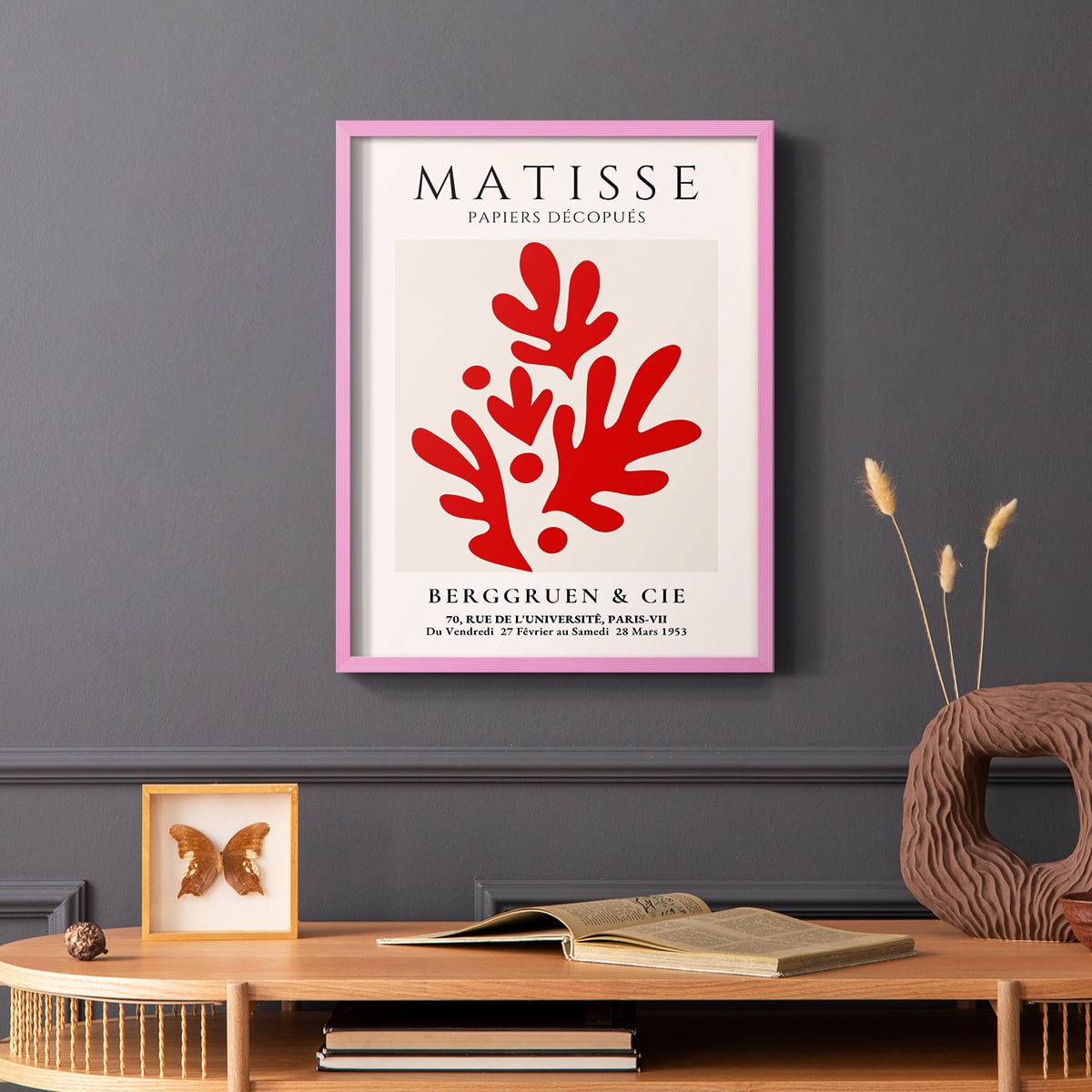 Matisse CLXIX Framed Print in Pink Solid Wood 11 x 14 Framed Print