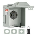 thumbnail image 1 of VEVOR 50 Amp RV Power Outlet Box, 125/250 Volt, Enclosed Lockable Outdoor RV Receptacle Box, NEMA 14-50R Weatherproof Electrical Panel, 1 of 9