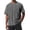 Grey, variant on Men's Plus Size Acid Washed T Shirts Crew Neck Basic Solid Color Tops Short Sleeve Classic Tshirts with Pocket Black XXXXL