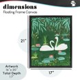 thumbnail image 4 of Stupell Industries Rustic Lodge Swan Pair on Green Pond Black Floating Frame Canvas Art, 17 x 21, by Nabeela Rumi, 4 of 8