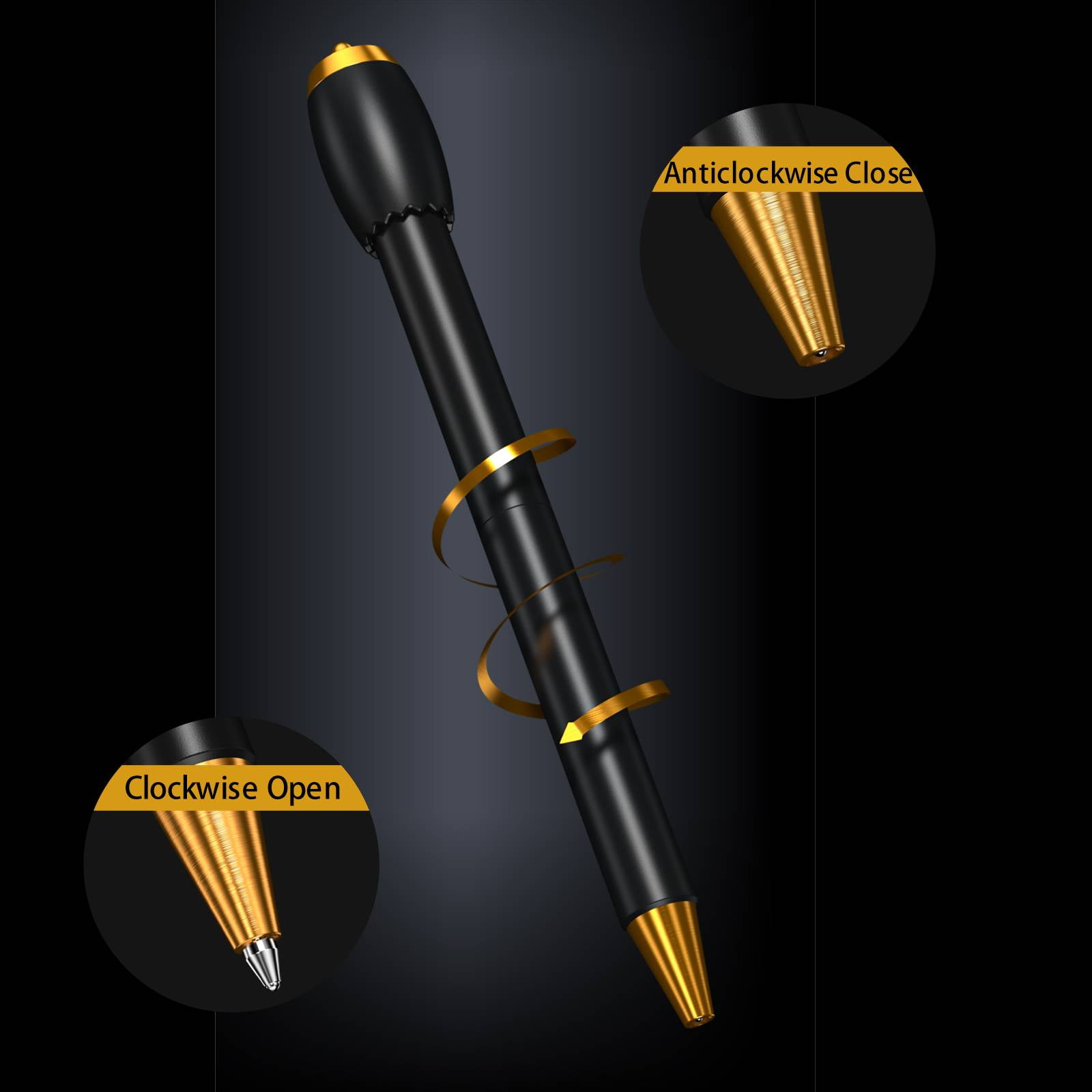 Aircraft Engine Spin Metal Pen，Aviation souvenirs, aviation engine rotary pens, The engine part of the pen head can rotate to relieve pressure, making it a unique product