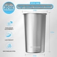 thumbnail image 3 of Vasos de acero inoxidable MUMIGUAN 600 ml (paquete de 4) sin BPA, 3 of 6