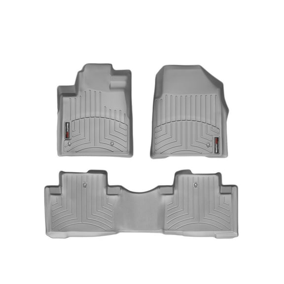 WeatherTech Custom Fit FloorLiners compatible with 2009-2015 Honda Pilot - 1st & 2nd Row, Grey