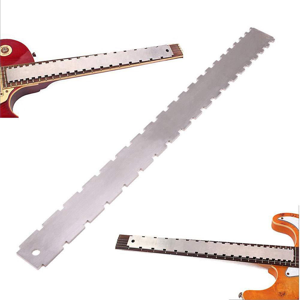 Guitar Neck Notched Straight Edge Dual Scale Stainless Steel Measuring Tool Guitar Fret Ruler For Luthiers Measurement Fretboard And Frets Balight 