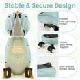 thumbnail image 4 of Babyjoy Wiggle Car with Hauling Rope Ride on Toy with Under-Seat Storage & Swing Car Green, 4 of 10