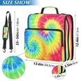 thumbnail image 3 of Water-Resistant 3-Ring Binder Organizer with Multiple Pockets Zipper Binder Bag for Office Tie-dyed Colorful Spiral Pattern, 3 of 8