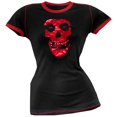 thumbnail image 1 of Misfits - T-Shirt Junior Ringer Crâne en Feuille Rouge, 1 of 1