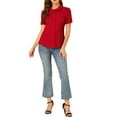 thumbnail image 2 of INSPIRE CHIC Women's Vintage Sweet Doll Collar Button Down Soft Shirt, 2 of 8