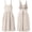 Beige, variant on DOVACKA Cotton Linen Cross Back Apron with Pockets, Pinafore Dress Style X-Halter Apron for Women Chef Gardening