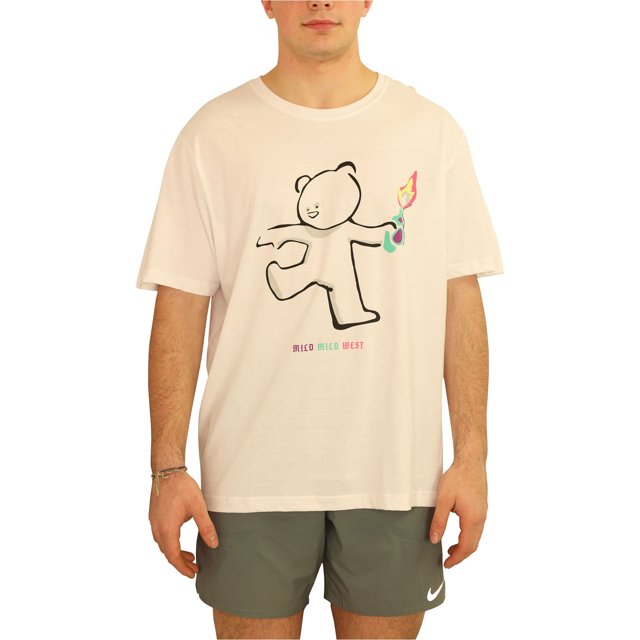 Elevenparis T-Shirt Graphique pour Hommes Doux Ouest, Blanc, Petit