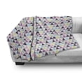 thumbnail image 3 of Geometric Soft Flannel Fleece Blanket, Triangle with Grunge Effect Colorful Paint Dripping Pattern Hipster Mosaic Design, Cozy Plush for Indoor and Outdoor Use, 60" x 80", Multicolor, by Ambesonne, 3 of 6