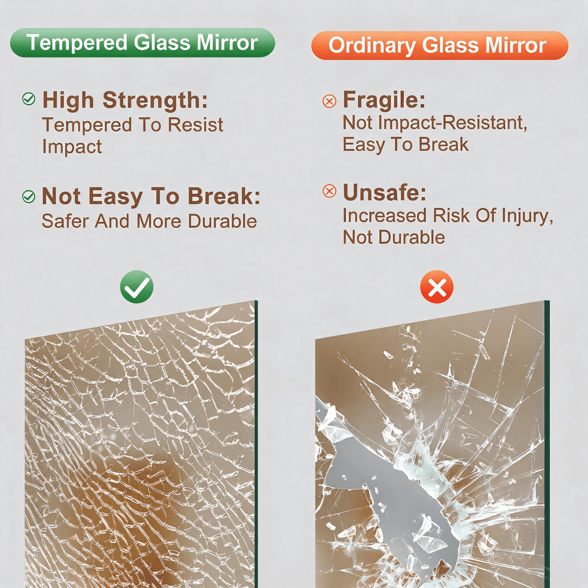 2-Piece 71x32-Inch Home Gym Mirror with HD Tempered Glass, Large Full Length Mirror and Fitness Mirror for Yoga Garage Dance Studio, Silver