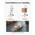 thumbnail image 3 of VEVOR Material Lift Winch Stacker, 400 lbs Capacity Pallet Truck Dolly, 51.1 in Max Lifting Height Manual Winch Stacker, Multifunctional Manual Pallet Truck Stacker with Wheels and Adjustable Plate, 3 of 9