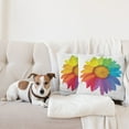 thumbnail image 4 of Ambesonne Colorful Throw Pillow Cover 2 Pack, Hippie Daisy Spring, 16", Multicolor, 4 of 5