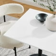 thumbnail image 7 of Modway Lippa 24" Square Wood and Metal Top Dining Table in Black/White, 7 of 7